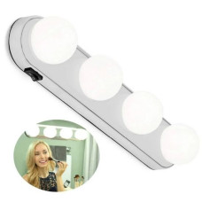 Лампа 4 LED на зеркало для макияжа на присосках